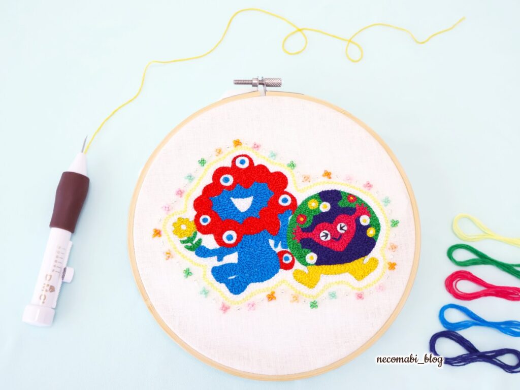 スコティッシュフォールド,ブログ,まびこ,ブリティッシュショートヘア,コロ助,猫,映画,劇場版,鬼滅の刃,無限城編,第一章 猗窩座再来,感想,レビュー,グッズ,パンチニードル,パンチニードル刺繍,ハンドメイド,狛治,恋雪